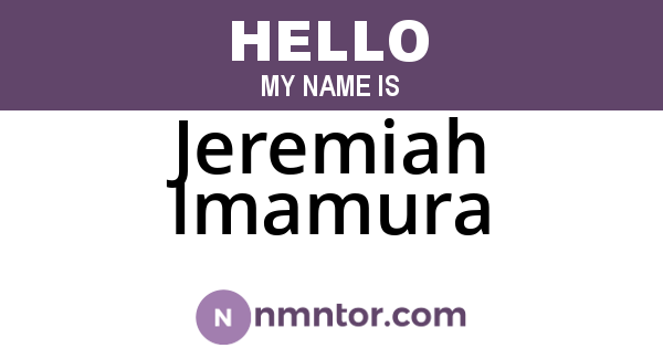 Jeremiah Imamura