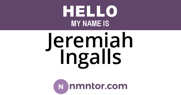 Jeremiah Ingalls