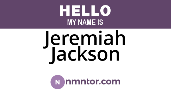 Jeremiah Jackson