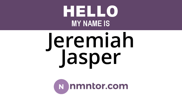 Jeremiah Jasper