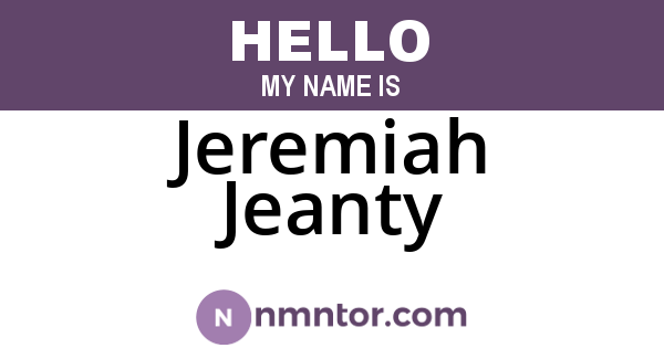 Jeremiah Jeanty