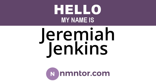 Jeremiah Jenkins