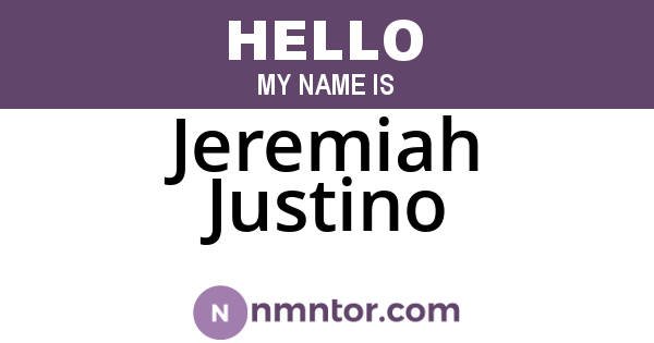 Jeremiah Justino