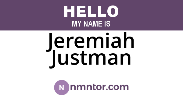 Jeremiah Justman