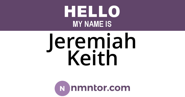 Jeremiah Keith