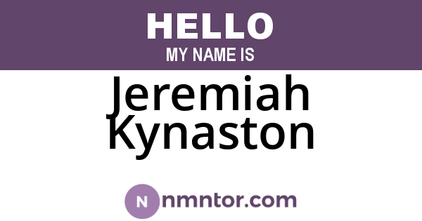 Jeremiah Kynaston