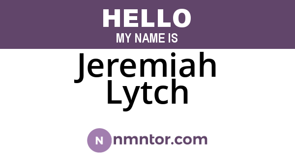 Jeremiah Lytch