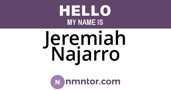Jeremiah Najarro