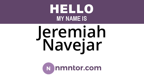 Jeremiah Navejar