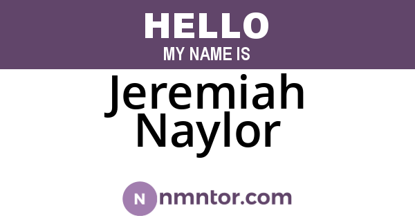 Jeremiah Naylor
