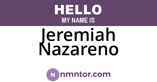 Jeremiah Nazareno