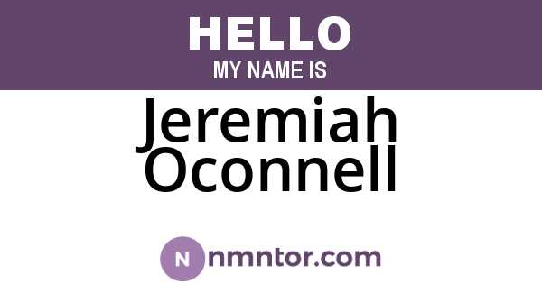 Jeremiah Oconnell