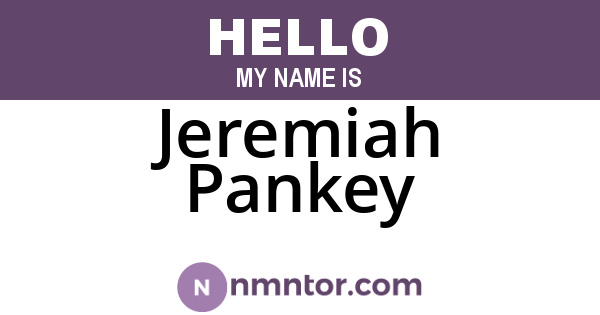 Jeremiah Pankey