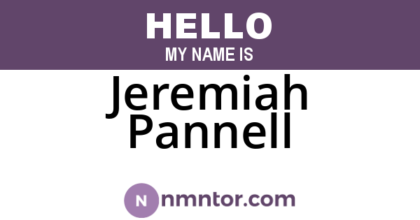 Jeremiah Pannell