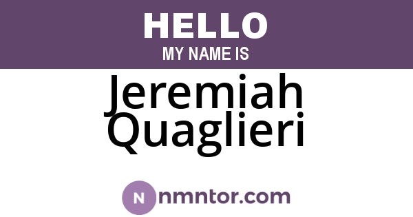 Jeremiah Quaglieri