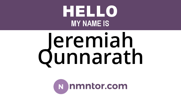 Jeremiah Qunnarath