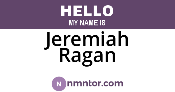 Jeremiah Ragan