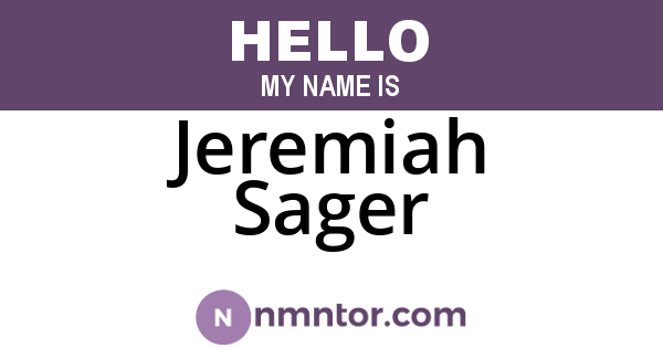 Jeremiah Sager