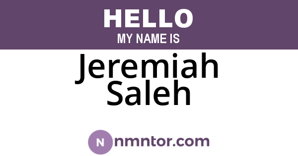 Jeremiah Saleh
