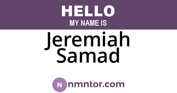 Jeremiah Samad