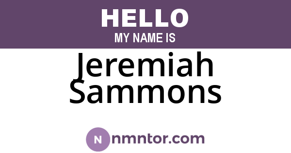 Jeremiah Sammons