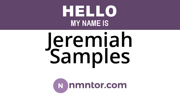 Jeremiah Samples