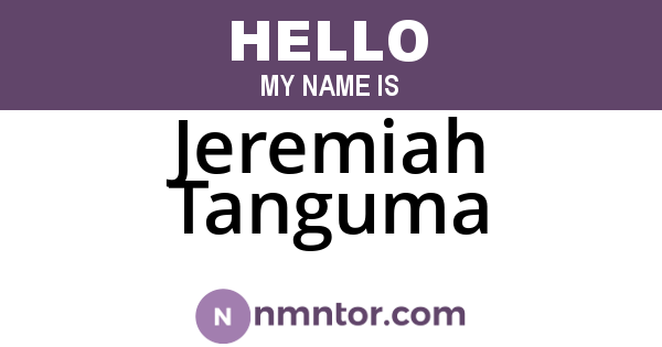 Jeremiah Tanguma
