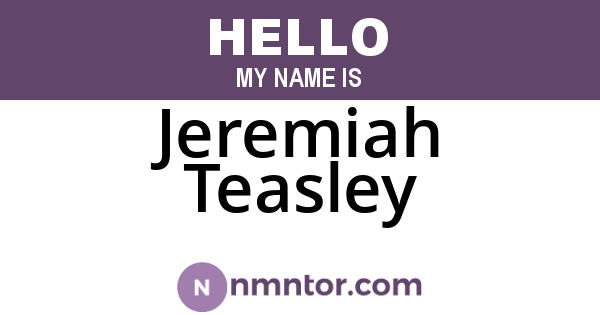 Jeremiah Teasley