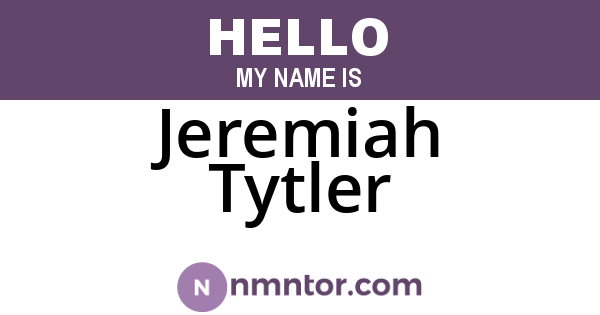 Jeremiah Tytler