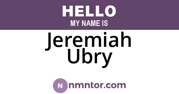 Jeremiah Ubry