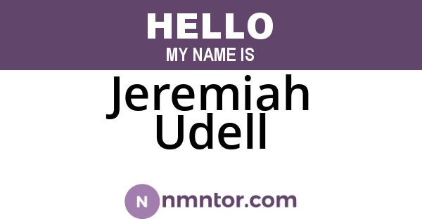 Jeremiah Udell