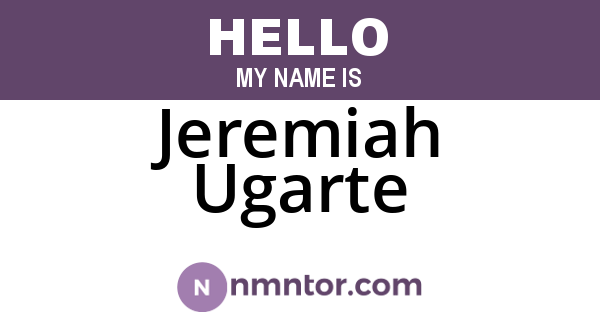 Jeremiah Ugarte
