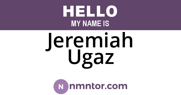Jeremiah Ugaz
