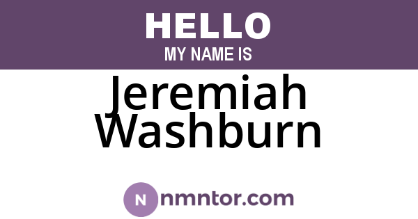 Jeremiah Washburn