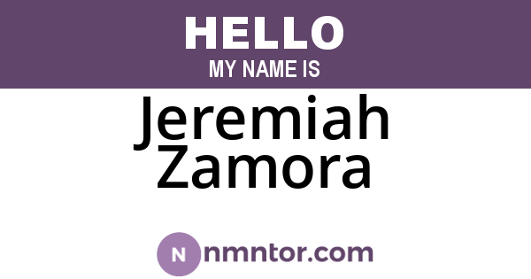 Jeremiah Zamora