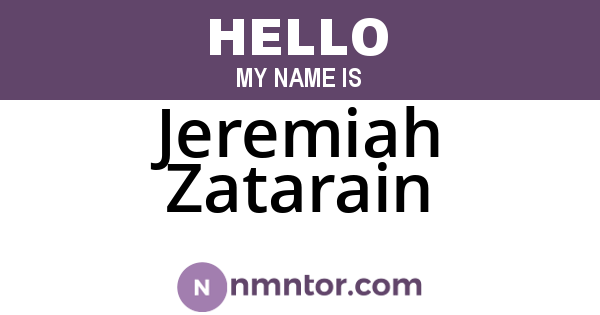 Jeremiah Zatarain