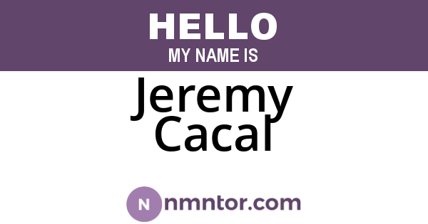Jeremy Cacal
