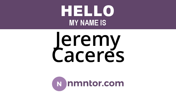 Jeremy Caceres