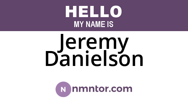 Jeremy Danielson