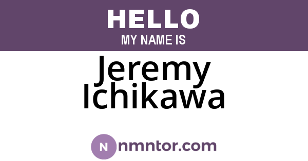Jeremy Ichikawa