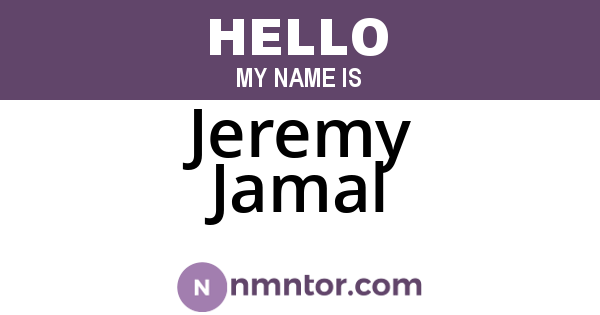 Jeremy Jamal