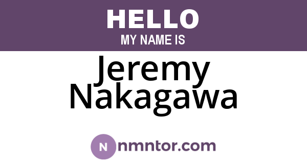 Jeremy Nakagawa