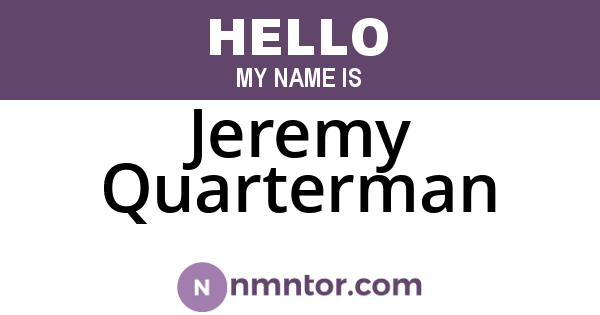 Jeremy Quarterman