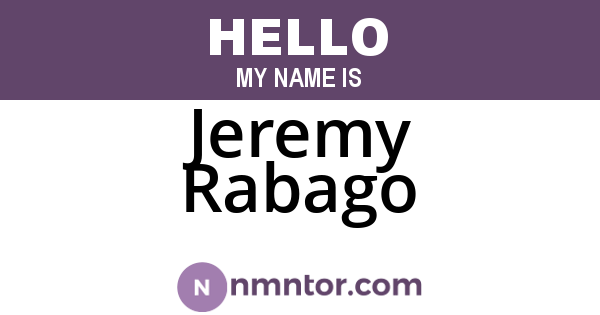 Jeremy Rabago