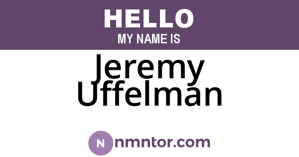 Jeremy Uffelman