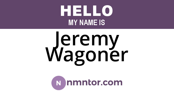 Jeremy Wagoner