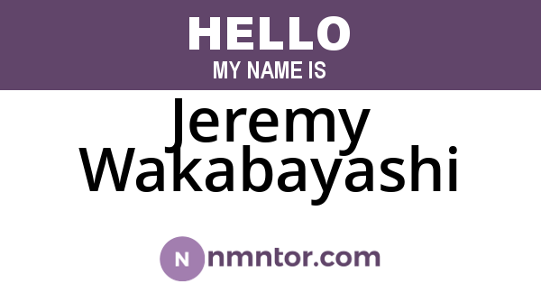 Jeremy Wakabayashi