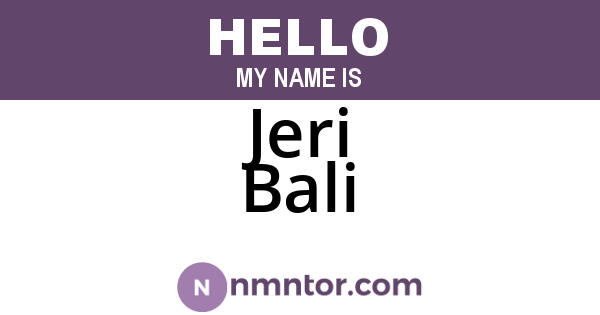 Jeri Bali