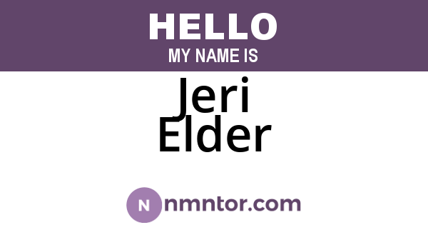 Jeri Elder