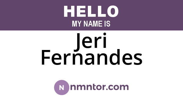 Jeri Fernandes